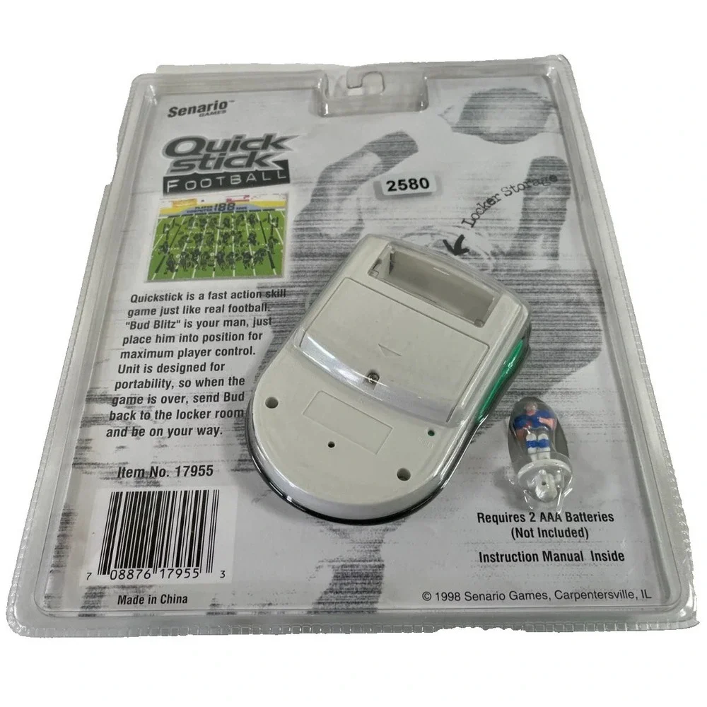 Senario Quick Stick Football Game Bud Blitz Handheld Vintage Rare 1998
